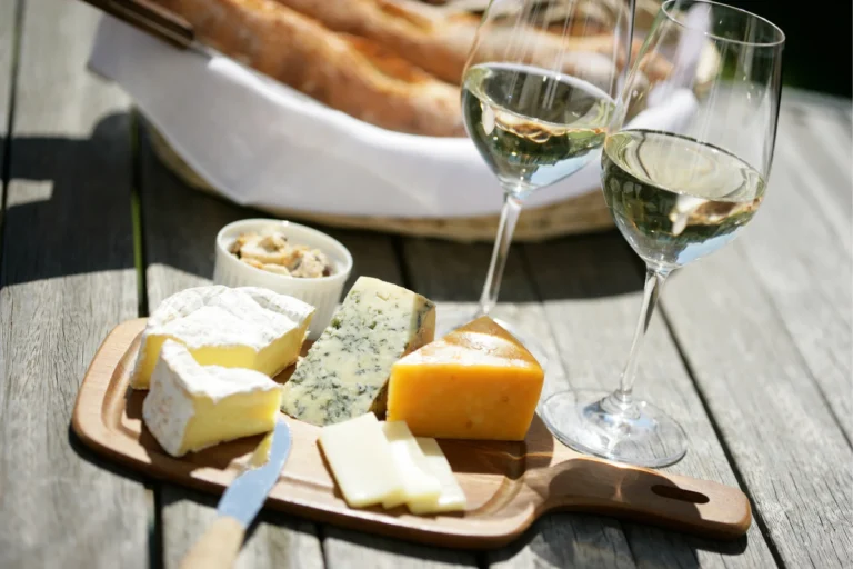 Cheese and wine platter - Mixed Cheeses.