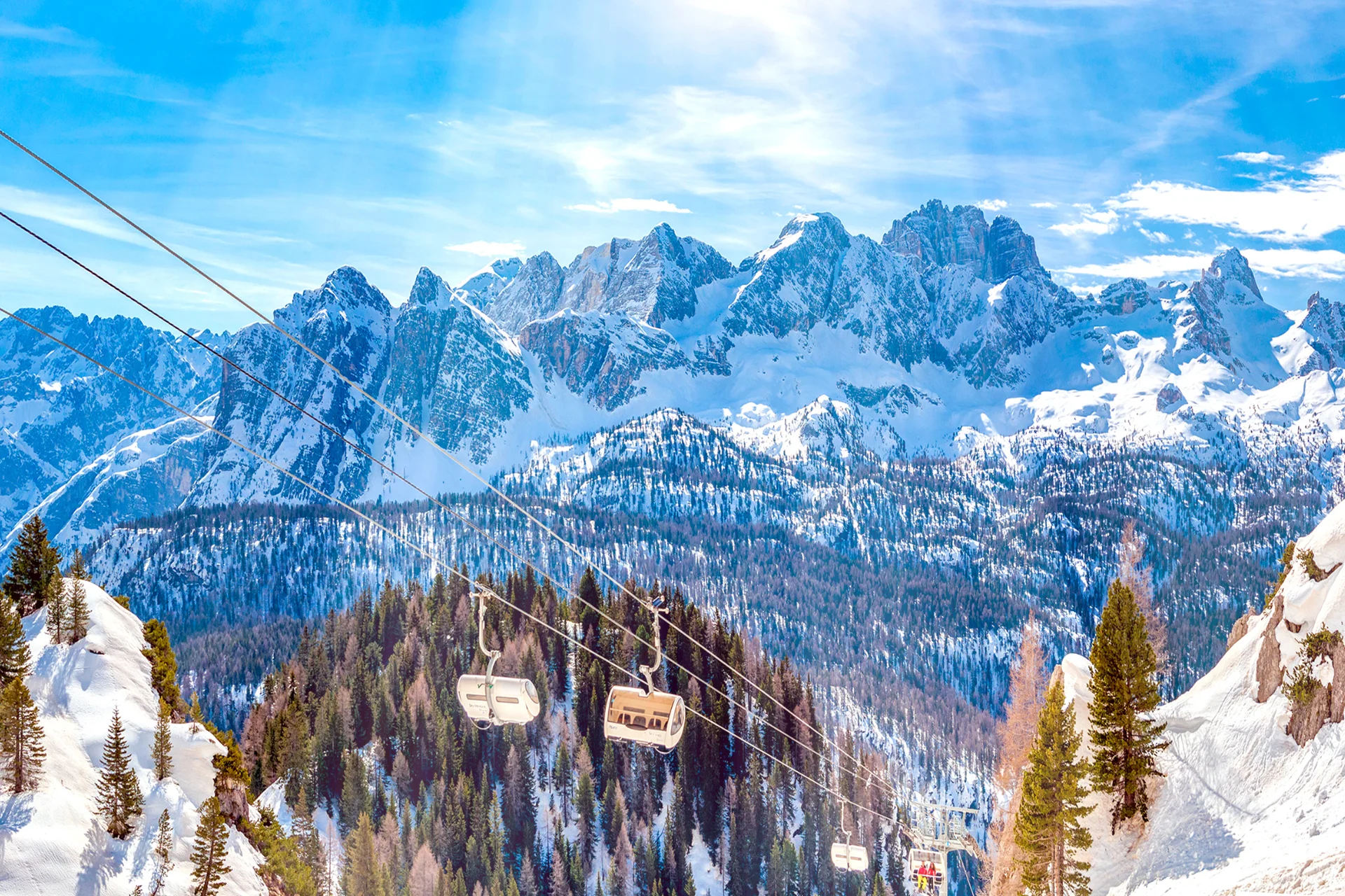 Cortina d'Ampezzo ski lifts.
