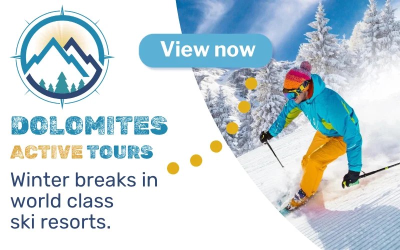 Dolomites Active Tours - Winter breaks in world class ski resorts. Click to View Holidays.