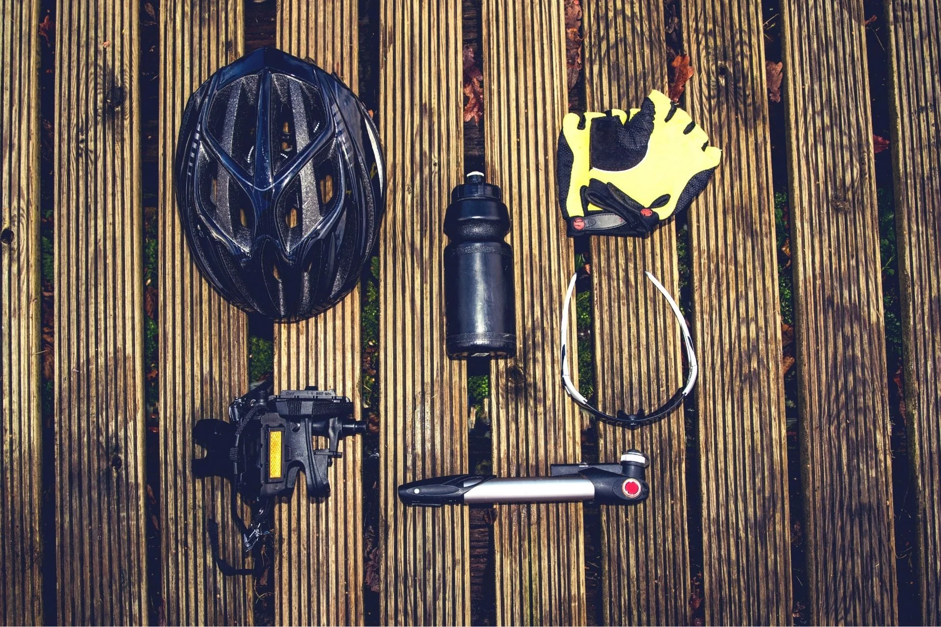 Cycling equipment and safety gear.