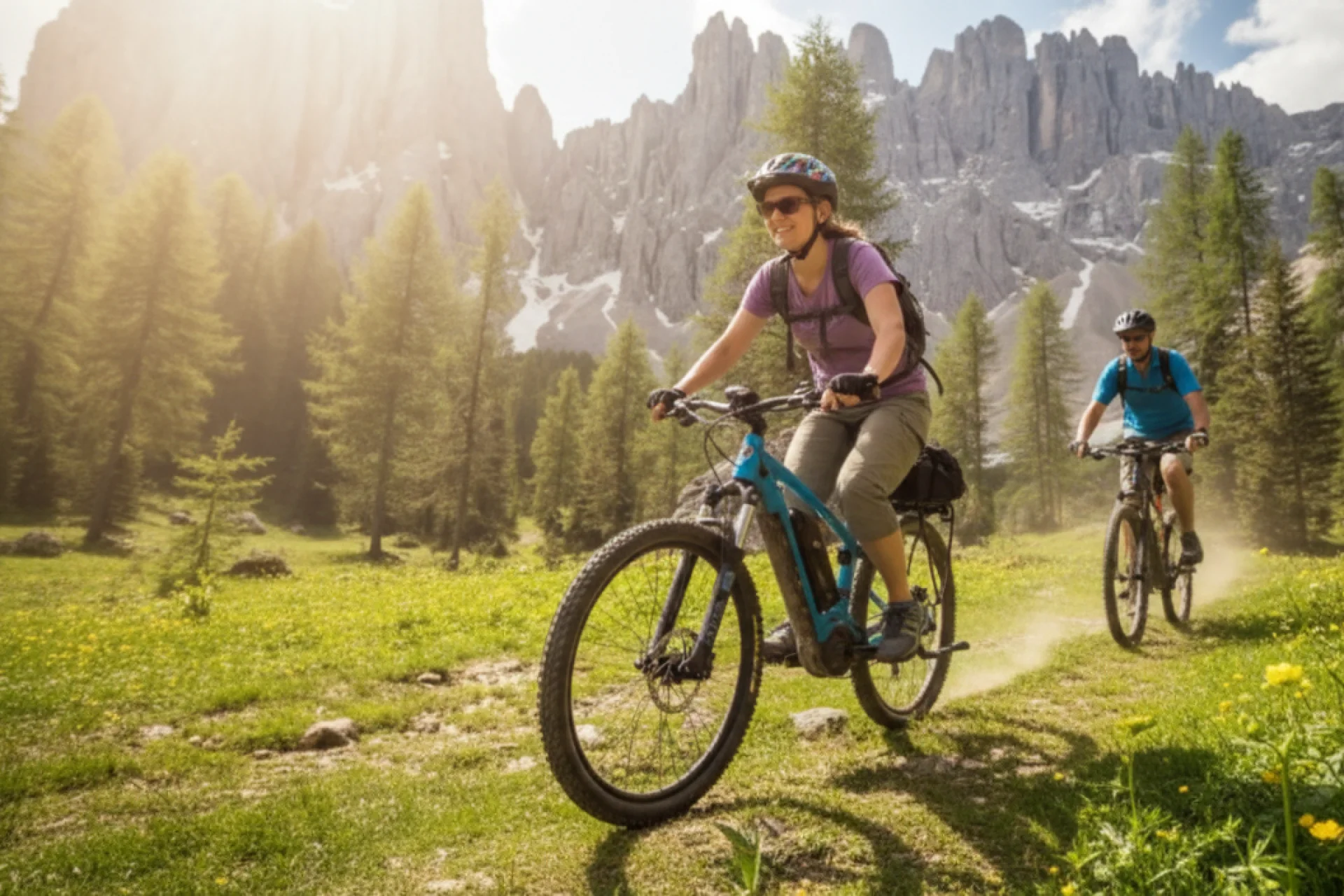 Cycling group - near Tre Cime - Alto Adige Dolomites