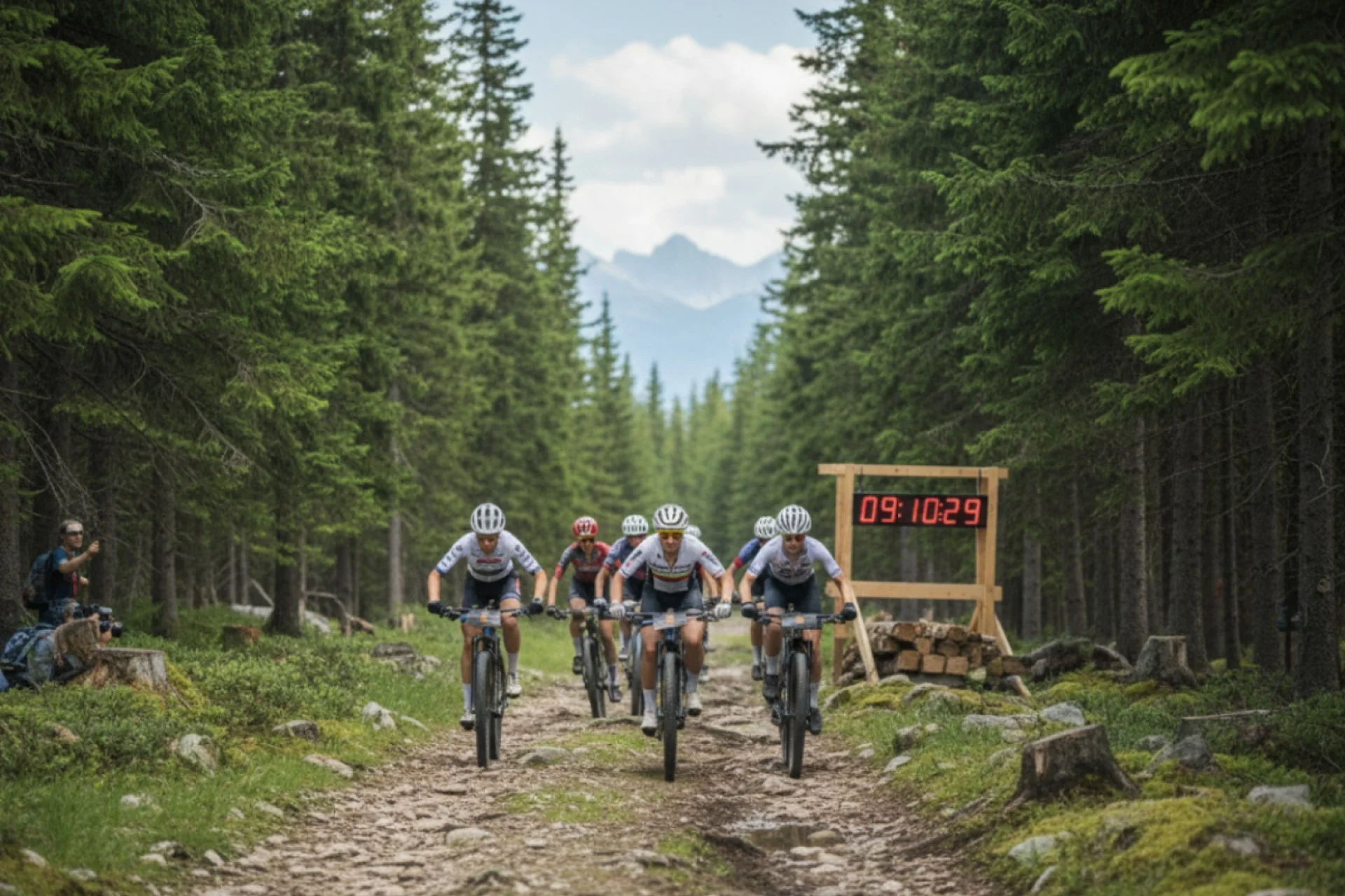 Hero Dolomites MTB Marathon - Cyclists competing.