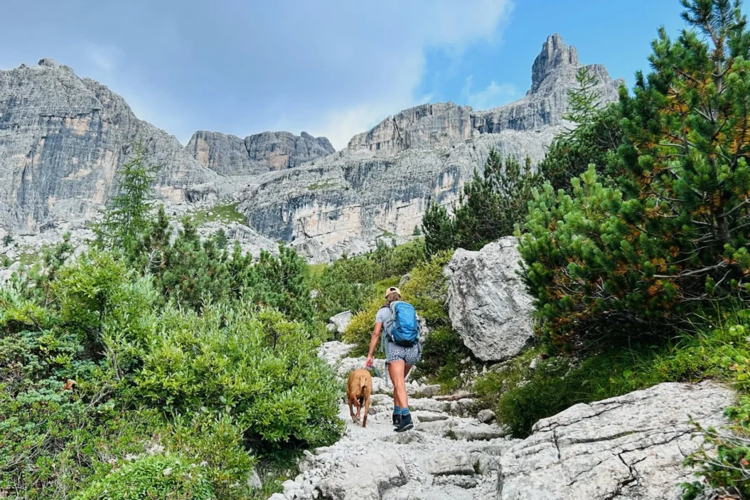 Hiking near Madonna di Campiglio to Tucket and Sella.