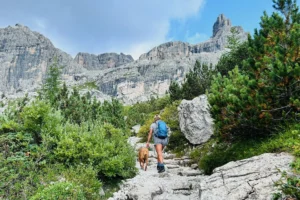 Hiking near Madonna di Campiglio to Tucket and Sella.