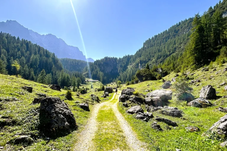 Hiking to Groste Madonna di Campiglio.