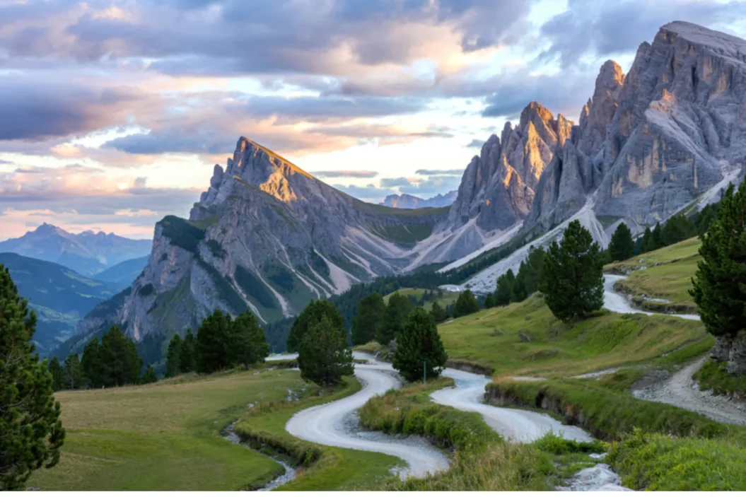 Mount Seceda, looking toward the peaks of the Odle Group.