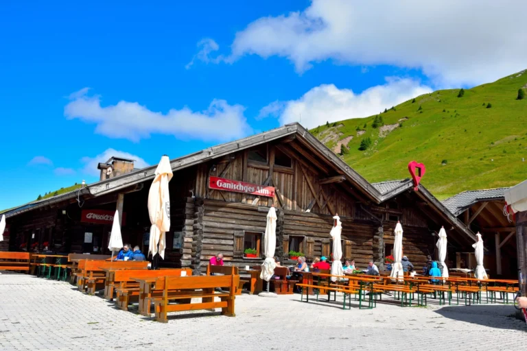 Rifugio Ganischgeralm at Latemar mountains near Pampeago