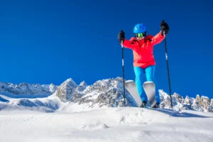 Skier ready to go.