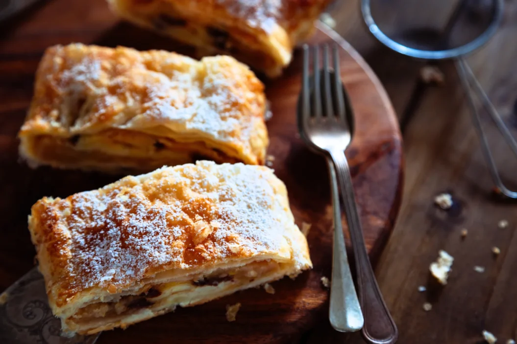 Strudel at an alpine hut.
