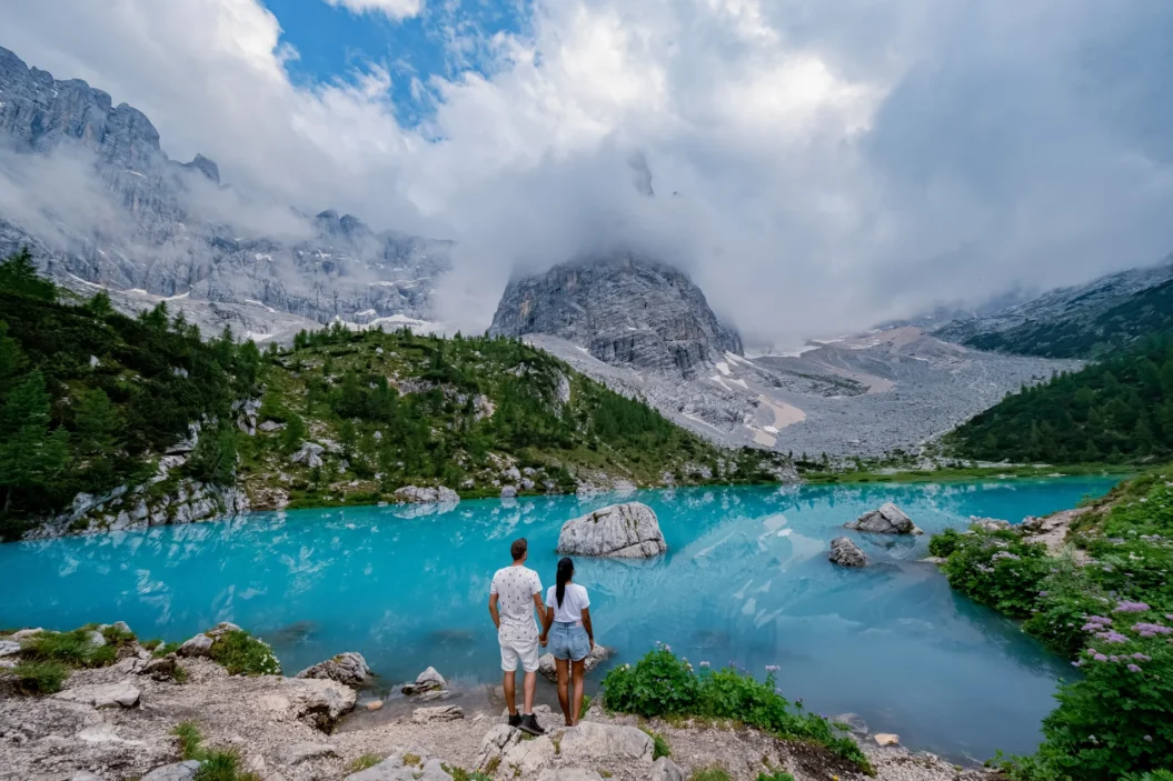 Turquoise waters of Lago di Sorapis.