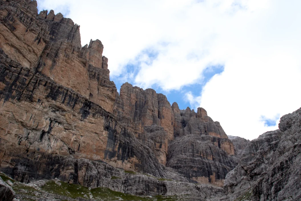 Brenta Dolomites red colored rock.