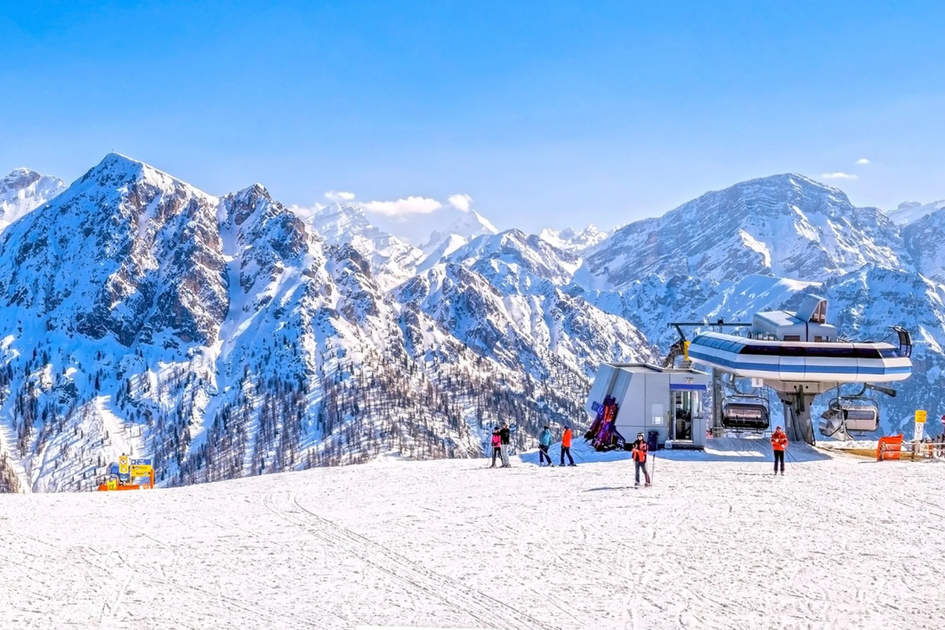 Kronplatz ski lift station.