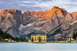 Istituto Pio XII al Lago Di Misurina on Lake Misurina.