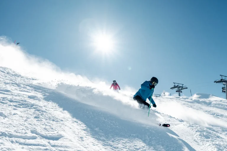 Perfect skiing conditions at Madonna di Campiglio.