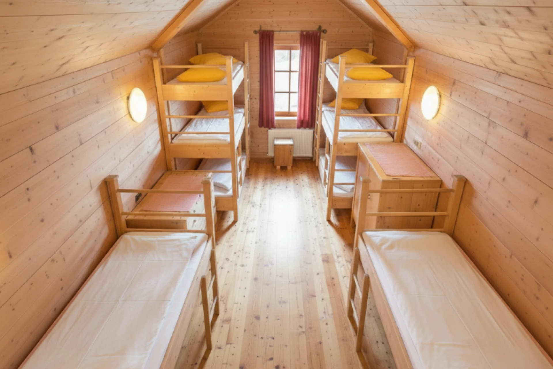 Rifugio shared dormitory room.