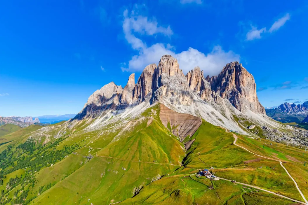 The Sassolungo Langkofel Group, Dolomites.