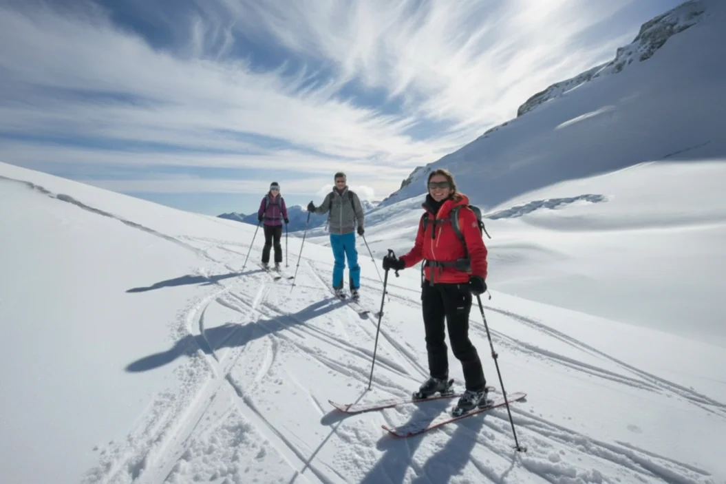 Ski Safari guide and group.