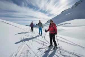 Ski Safari guide and group.