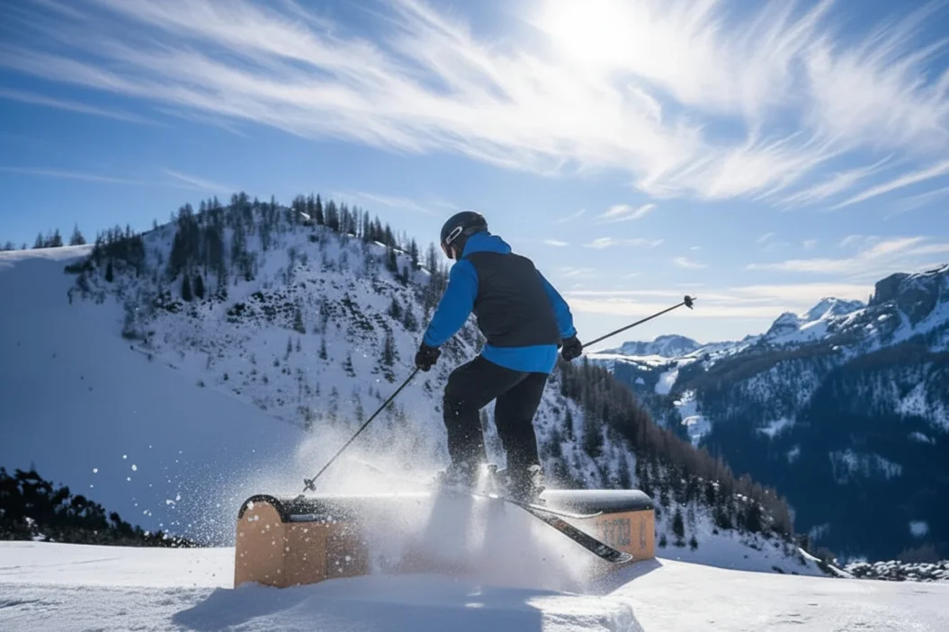 Skier at the Funzone Edelweiss Valley Snow Park.