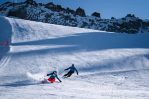 Skiing the open pistes of Ponte di Legno Tonale.