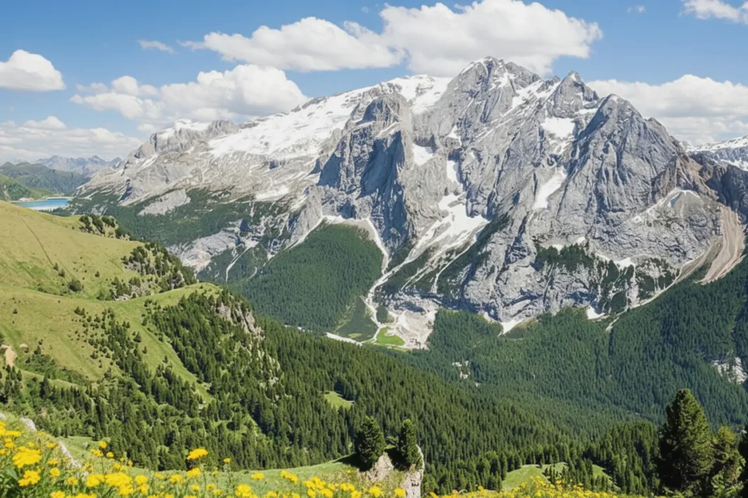 View across to Marmolada's South Face.