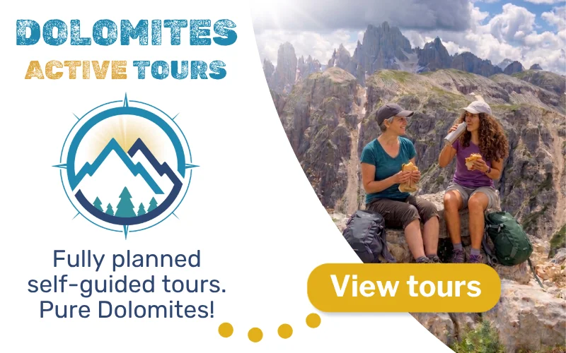 Dolomites Active Tours - Self-Guided Hiking Tours. Click to View Tours.
