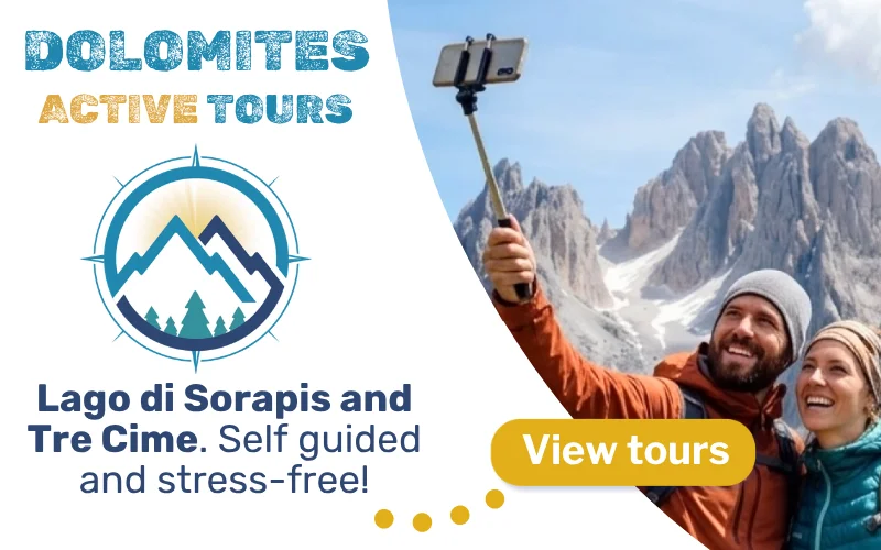 Dolomites Active Tours - Lago di Sorapis & Tre Cime di Lavaredo Self Guided Tour. Click to View Tours.