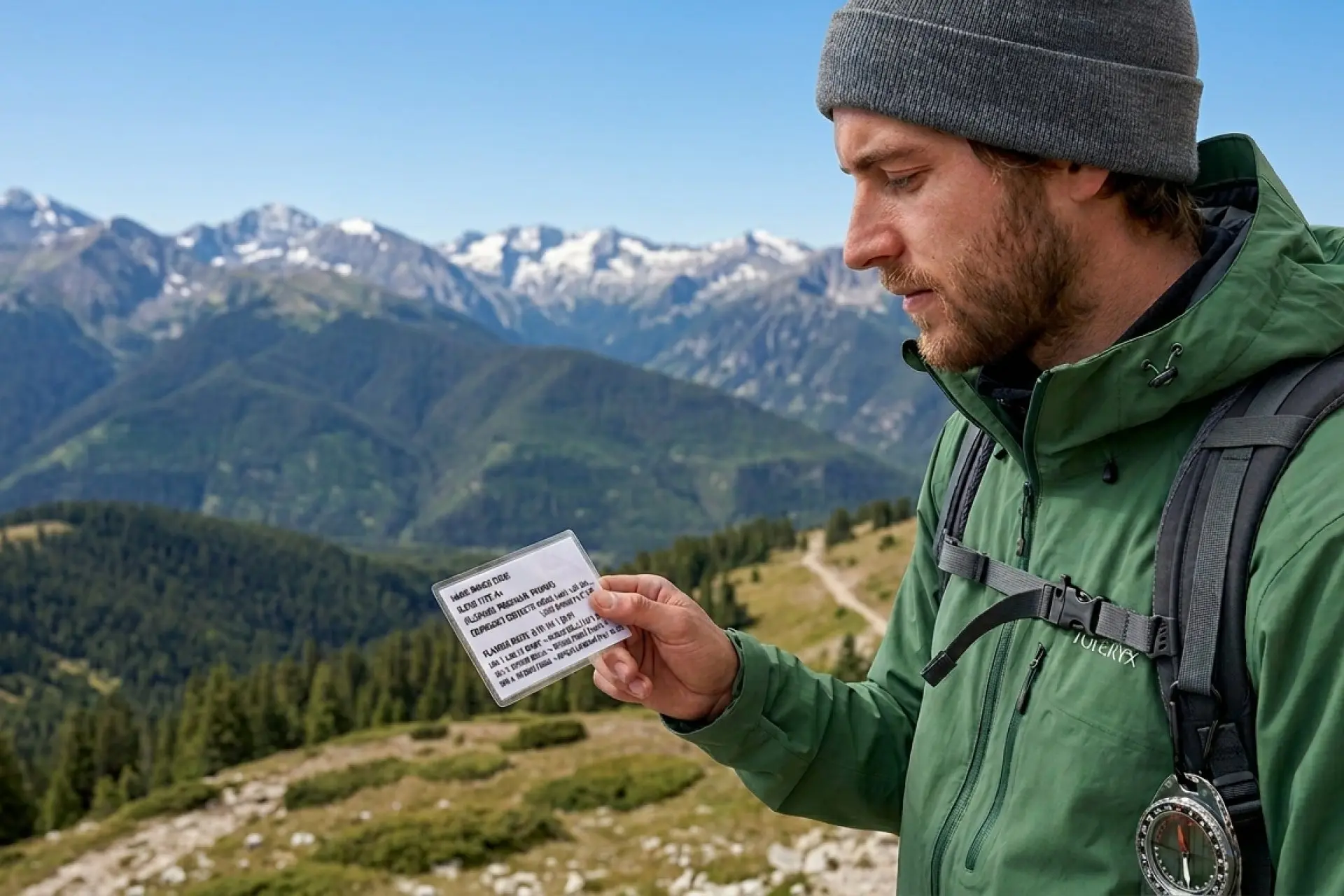 Emergency preparation with laminate card.
