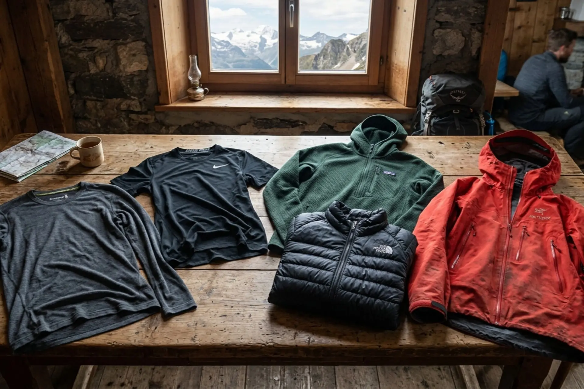 Selection of hiking layers.